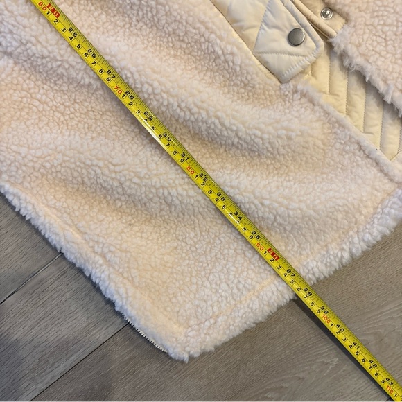 NWT Athleta  Long Cozy Sherpa Coat Jacket,  Cream  Color SIZE M Quilted - Picture 13 of 16